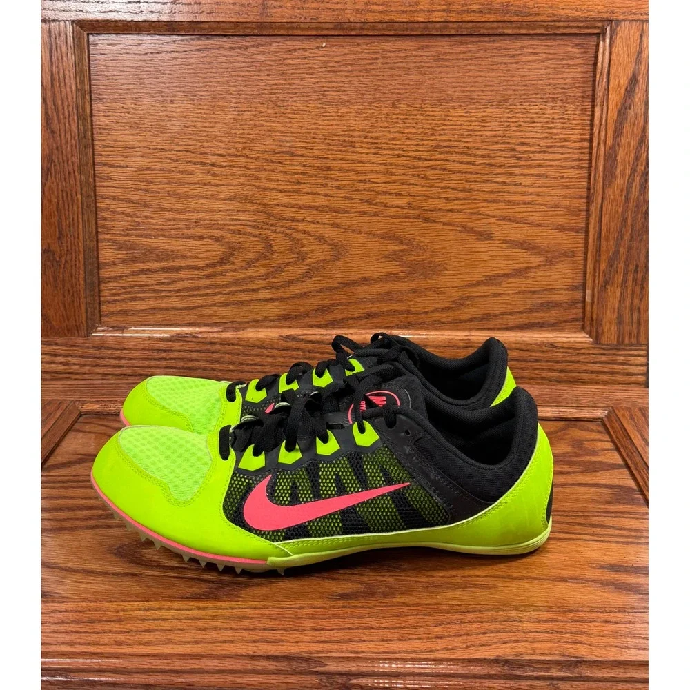 Nike Rival MD 7 Lime Green Black‎ Mid Distance Track Spikes Shoes Women 12